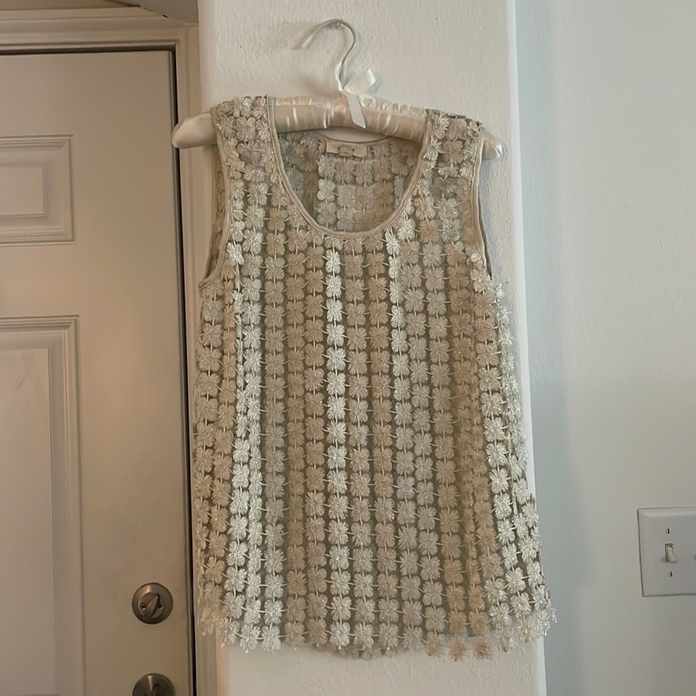 Freeway Cream See Through Top Size L